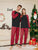 Women's Fashion Christmas Solid Color Plaid Printed Pajamas Set